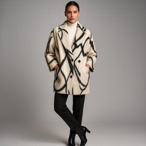 BANANA REPUBLIC XO Alpaca Wool Coat in Cocoon SZ S
